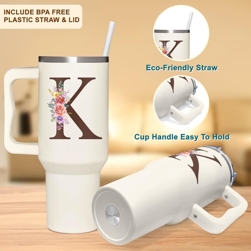 Personalized Birthday Tumbler for Women - 40oz Custom Mug