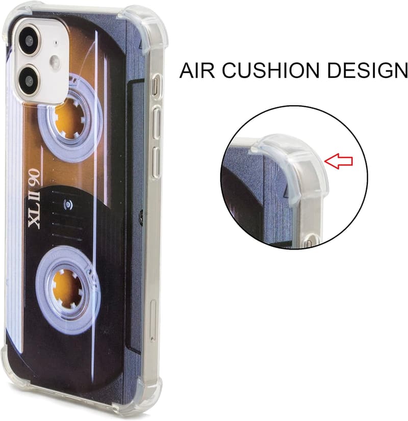 Cassette Tape Shockproof Phone Case for iPhone 12 & Pro