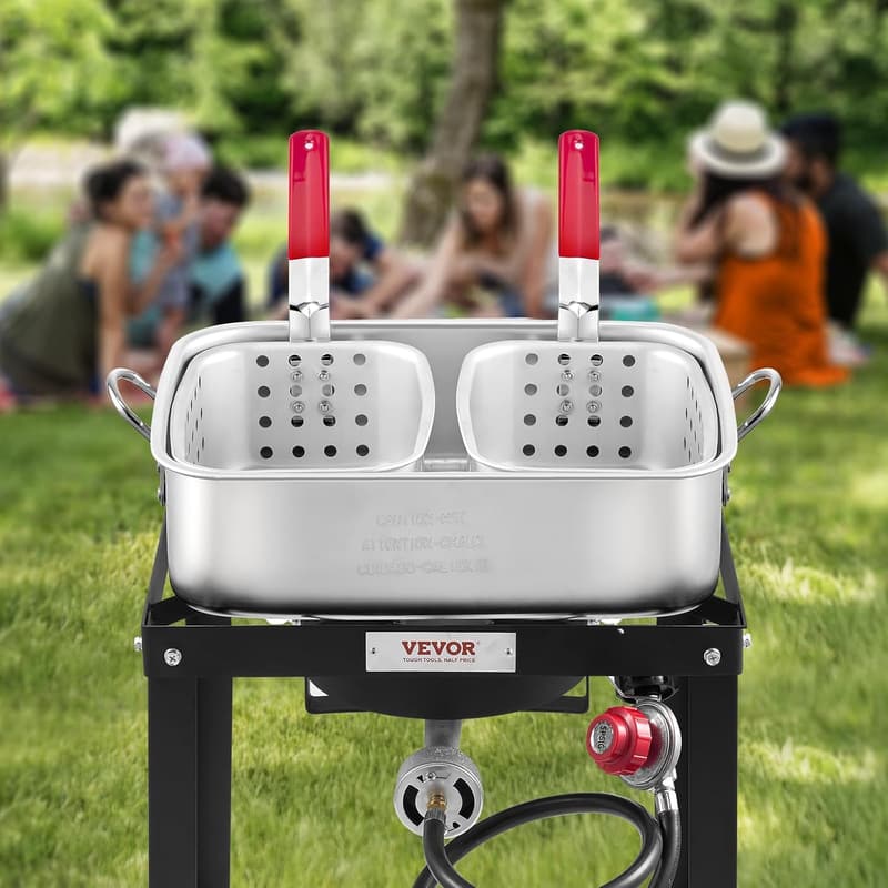 VEVOR 18 Qt Aluminum Propane Fish Fryer Kit for Outdoor Cooking