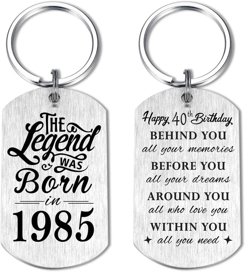 Personalized Birthday Keychain for Men and Women