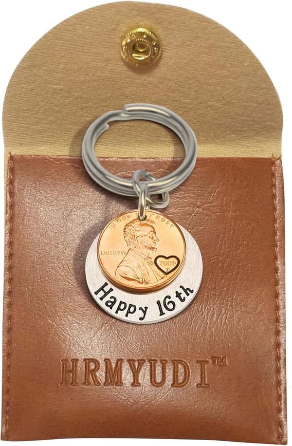 Sweet 16 Keychain with 2009 Penny for New Drivers