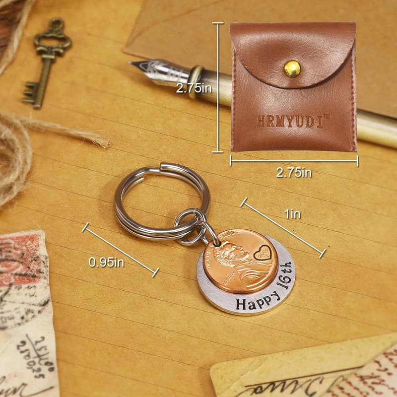 Sweet 16 Keychain with 2009 Penny for New Drivers