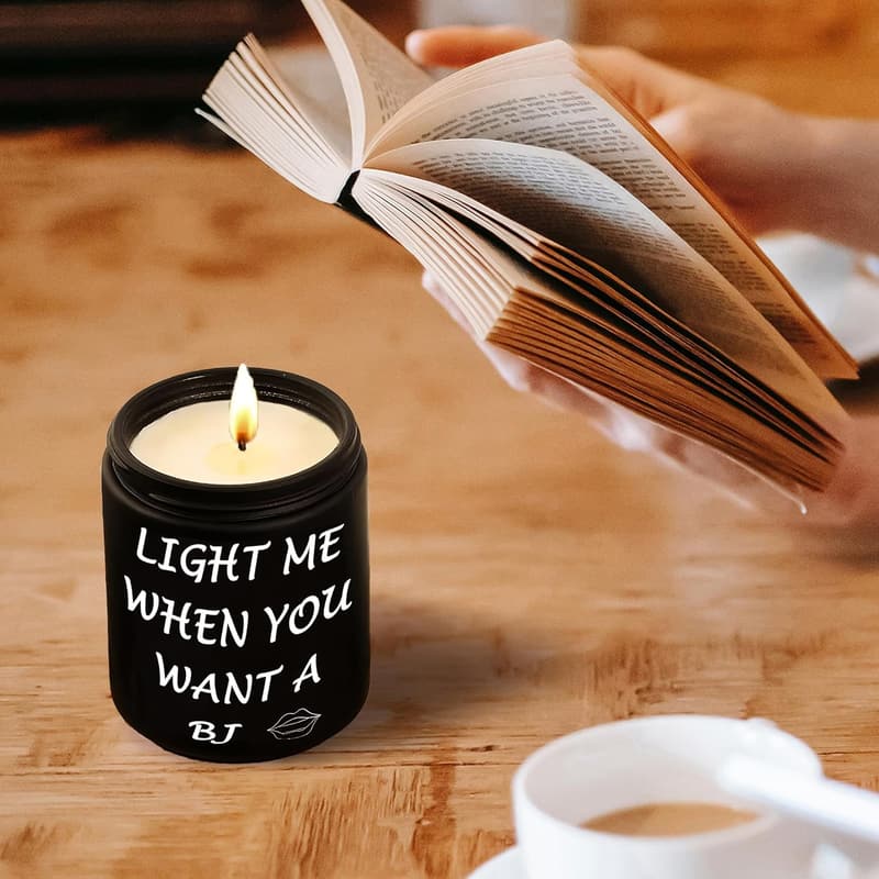 Sandalwood Scented Soy Candle for Men - Unique Valentine's Gift