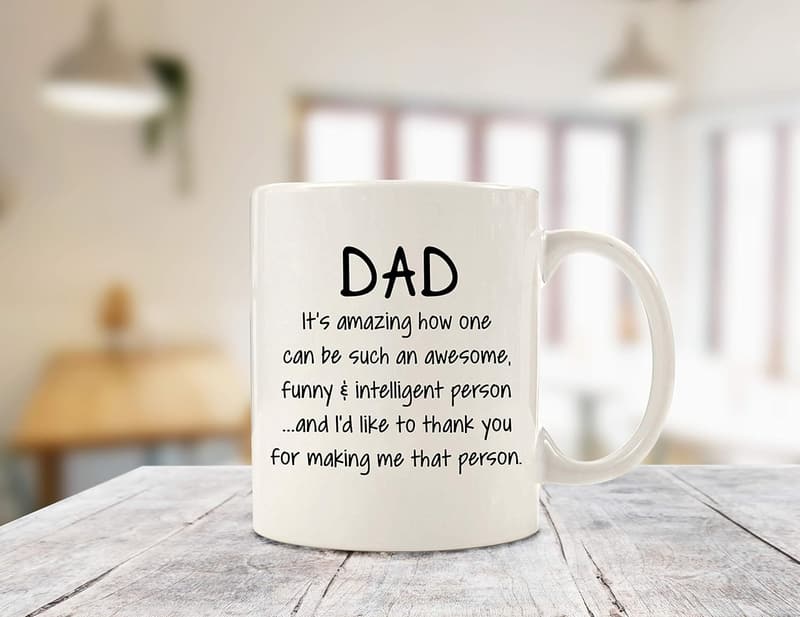 Funny Coffee Mug for Dad - Unique Birthday Gift from Kids