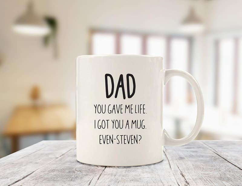 Funny Coffee Mug Gift for Dad - Novelty Birthday Present