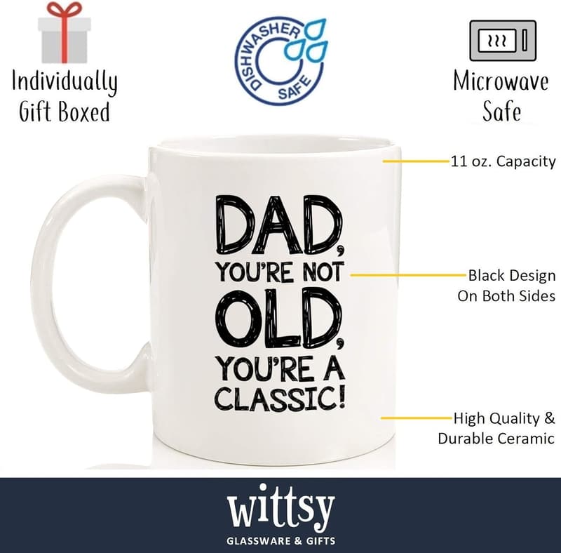 Funny Coffee Mug for Dad - Unique Birthday Gift from Kids