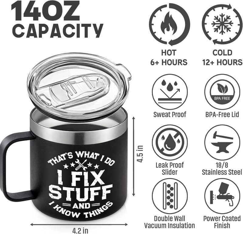 Father's Day Gift Mug for Dad or Grandpa - 14 Oz