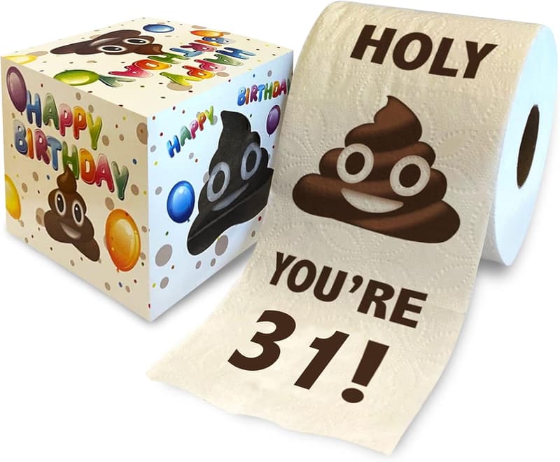 31st Birthday Gag Gift Toilet Paper - Funny Novelty Prank Roll