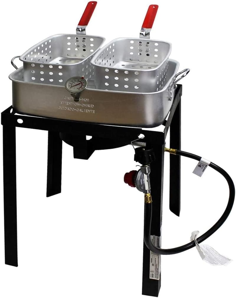 Outdoor Propane Deep Fryer - 18 QT, 2-Basket Cooker