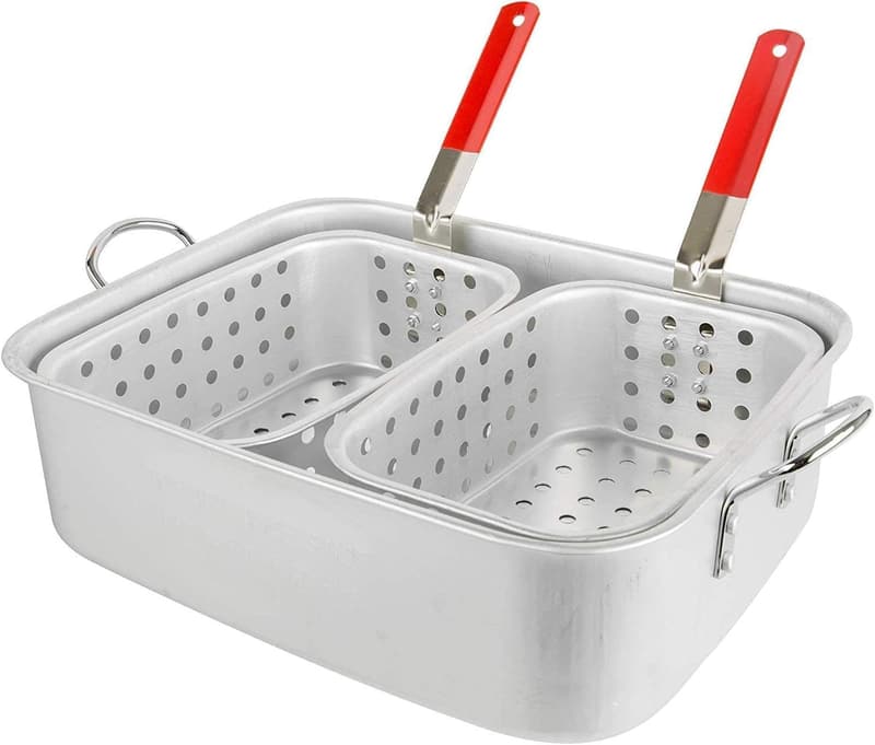 Outdoor Propane Deep Fryer - 18 QT, 2-Basket Cooker