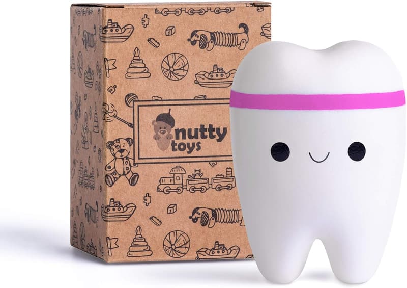 Easter Basket Jumbo Squishy Tooth Toy - Soft & Scented Stress Relief