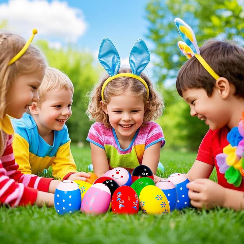 Montessori Music Shaker Egg Set | 6 Prefilled Easter Eggs for Kids