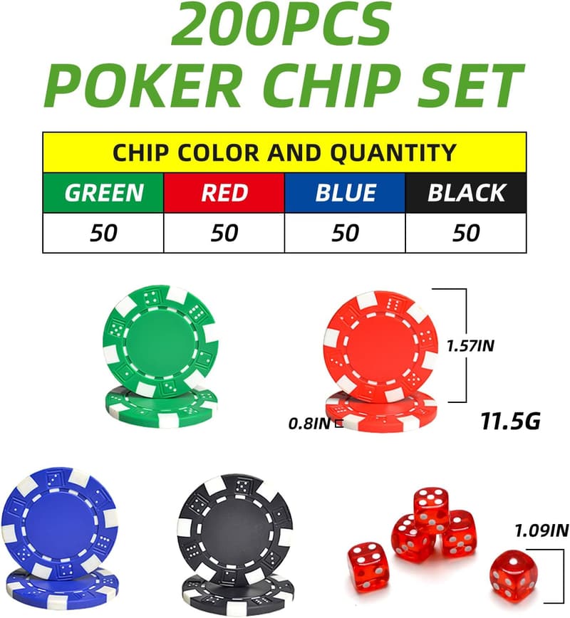 500PCS Poker Chip Set with Aluminum Case for Blackjack & Texas Holdem