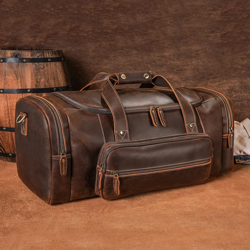 XX-Large Leather Duffel Bag for Men - 30