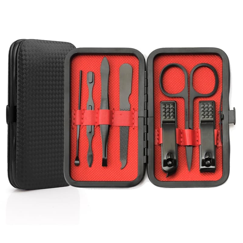 Men's Grooming Kit: 7-Piece Travel Nail Clipper Set