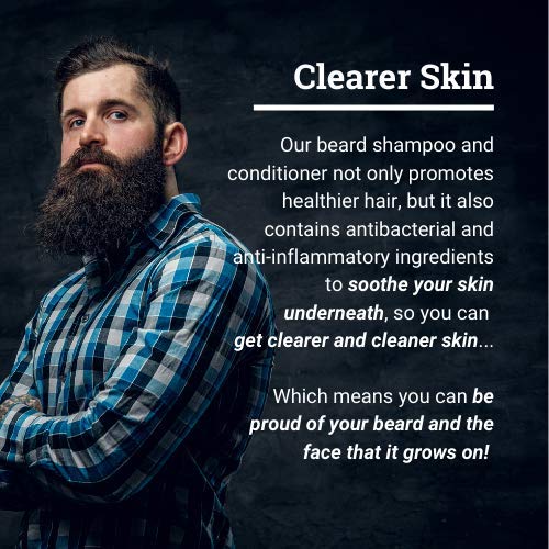 Beard Shampoo & Face Wash with Peppermint Tea Tree, 4oz