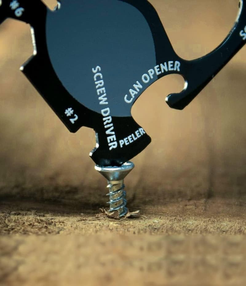 Black Wallet Ninja Multitool Card – 18-in-1 EDC Survival Tool