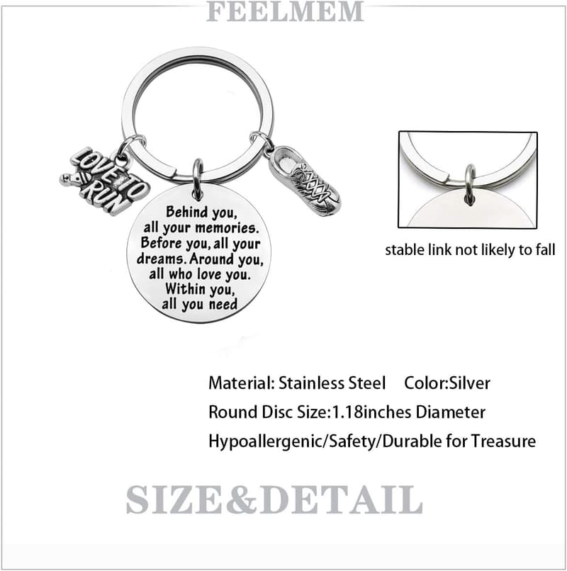 Marathon Runner Keychain Gift for Sports Enthusiasts