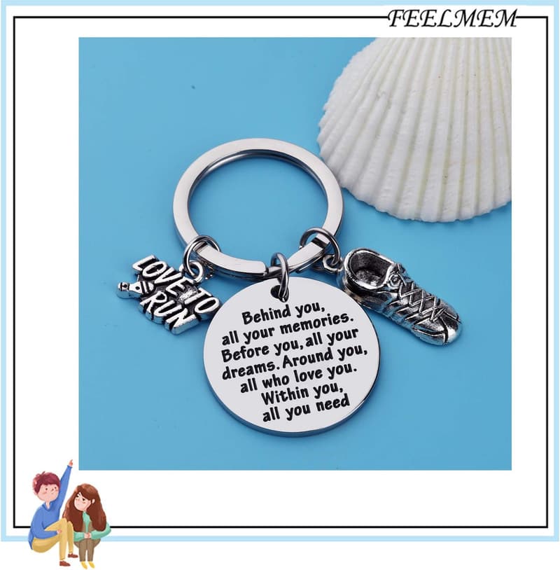 Marathon Runner Keychain Gift for Sports Enthusiasts