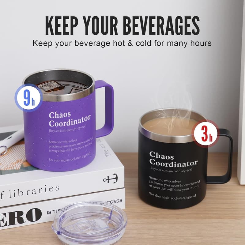 Funny Chaos Coordinator Tumbler for Men - 14oz Gift