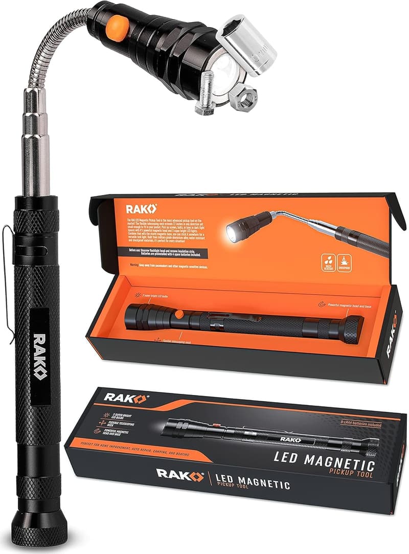 Father's Day Magnetic Pickup Tool with LED Flashlight