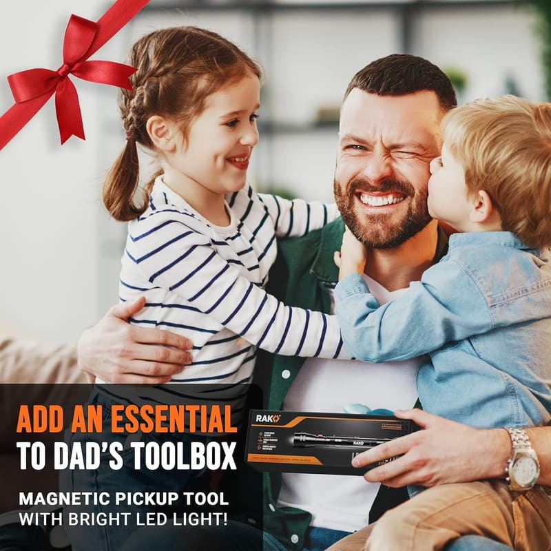 Father's Day Magnetic Pickup Tool with LED Flashlight