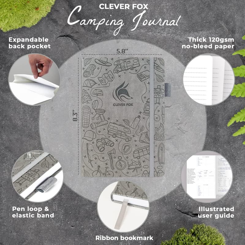 Camping Journal & Trip Planner – A5 Log Book for 12 Trips