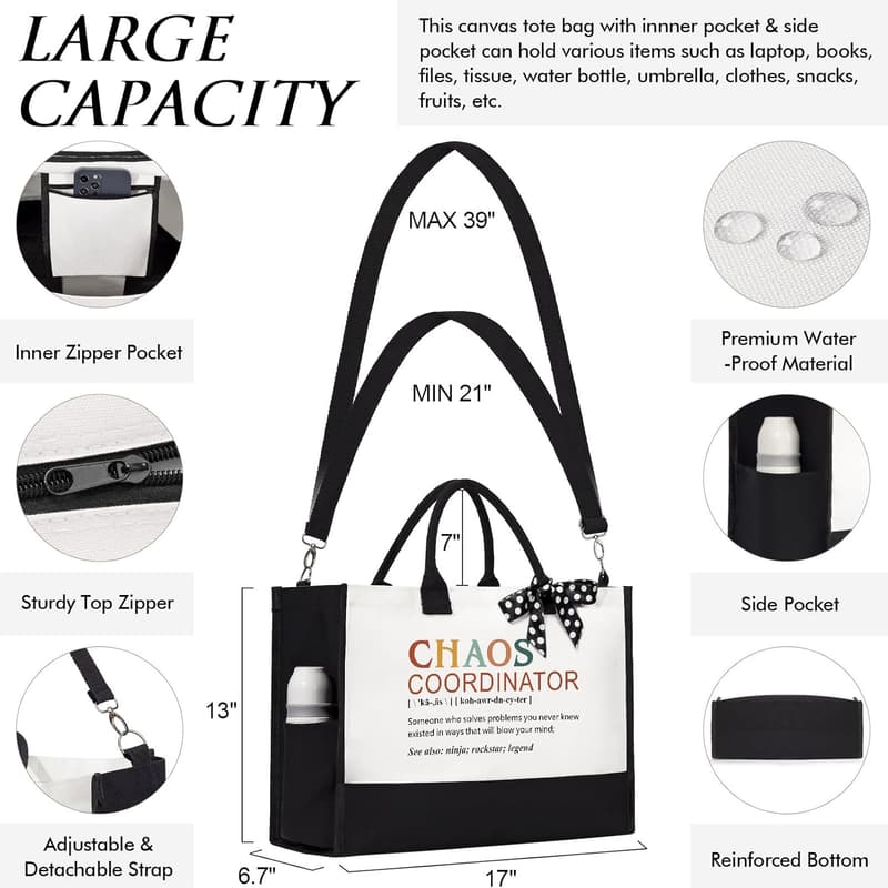 Administrative Professionals Day Tote Bag - Thank You Gift for Women