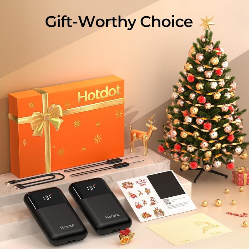 Rechargeable Electric Hand Warmers with Gift Box - 4 Heating Levels