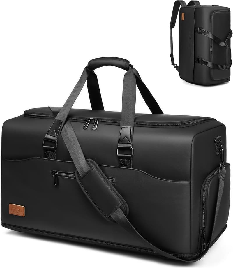 Expandable 55/70L Waterproof Duffle Bag with Shoe Compartment