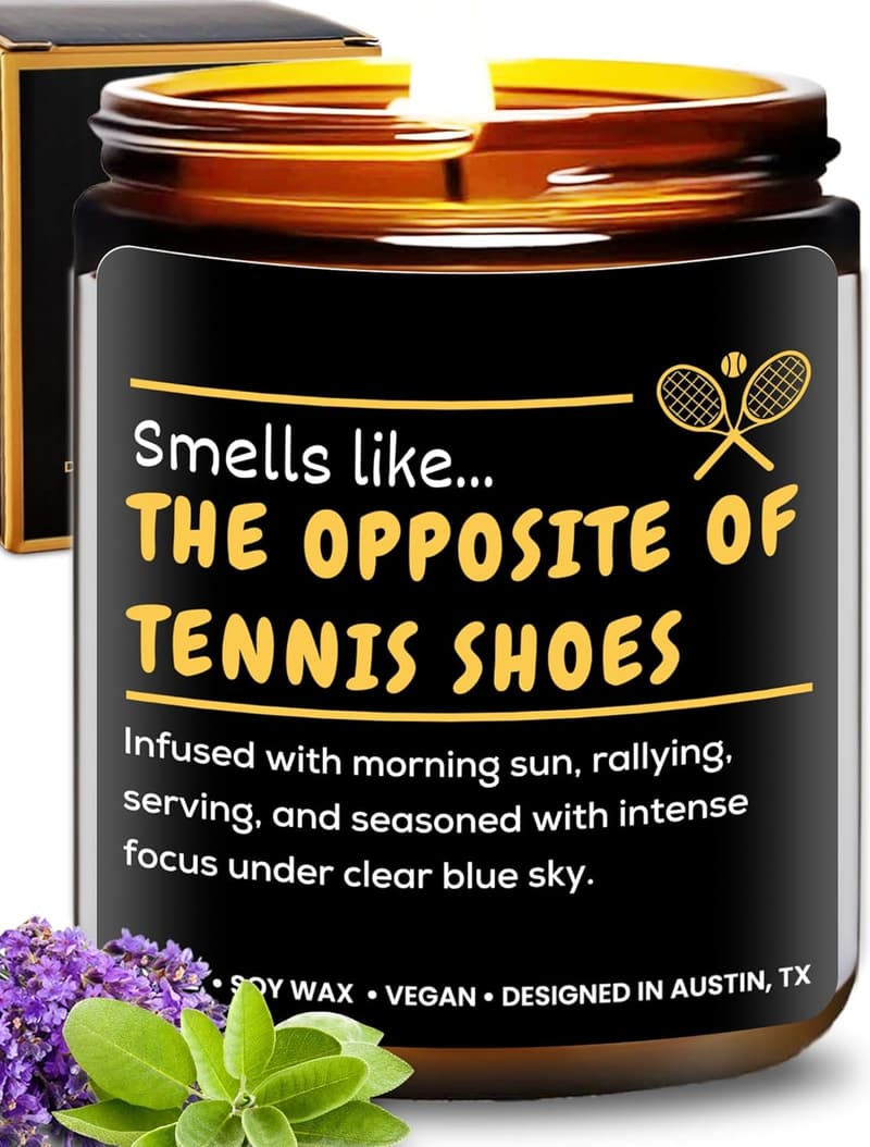 Tennis Candle - Funny Sports Gift for Coaches and Players