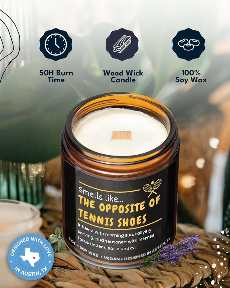 Tennis Candle - Funny Sports Gift for Coaches and Players