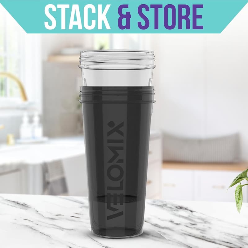 28 oz Protein Shaker Bottles - 2 Pack, Leak Proof with Whisk