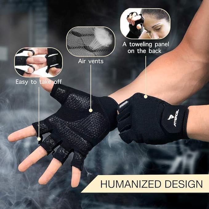 Breathable Workout Gloves for Men and Women - Weight Lifting & Training