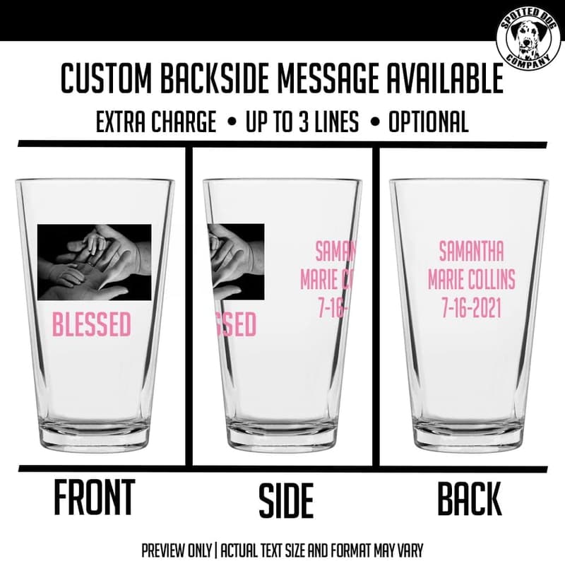 Father's Day Personalized 16oz Beer Pint Glass Gift