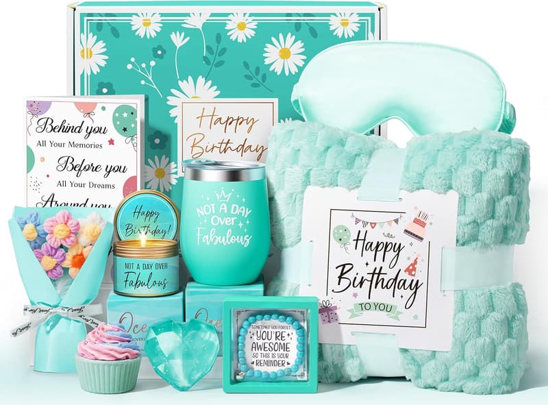 Luxury Spa Gift Basket for Women's Birthday with Blanket