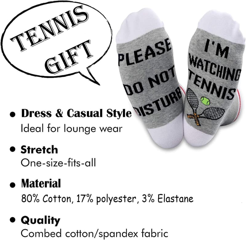 Tennis Lover Gift Crew Socks - 