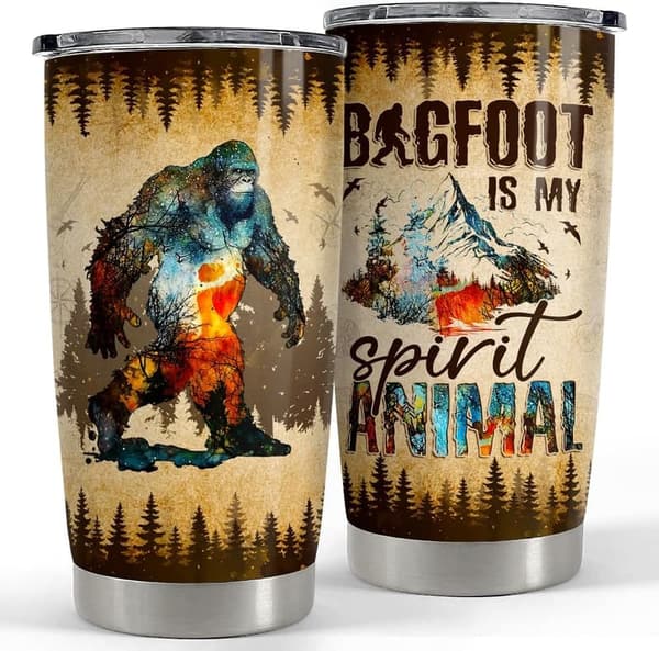 Bigfoot Gifts for Men: 20oz Stainless Steel Insulated Tumbler