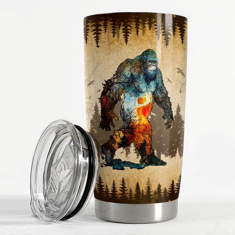 Bigfoot Gifts for Men: 20oz Stainless Steel Insulated Tumbler
