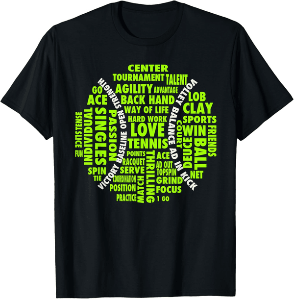 Tennis Themed T-Shirt for Cool Tennis Players