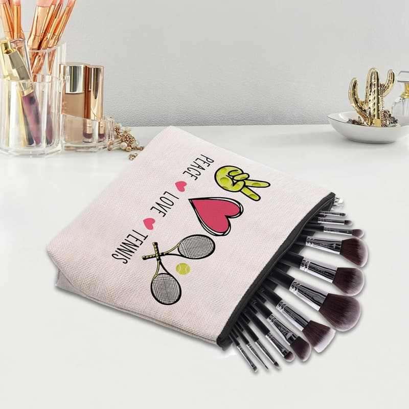 Tennis Makeup Bag - Inspirational Gift for Tennis Lovers