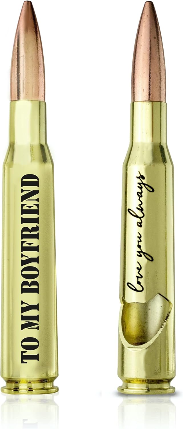 6 Month Anniversary 50 Cal Bottle Opener for Boyfriend