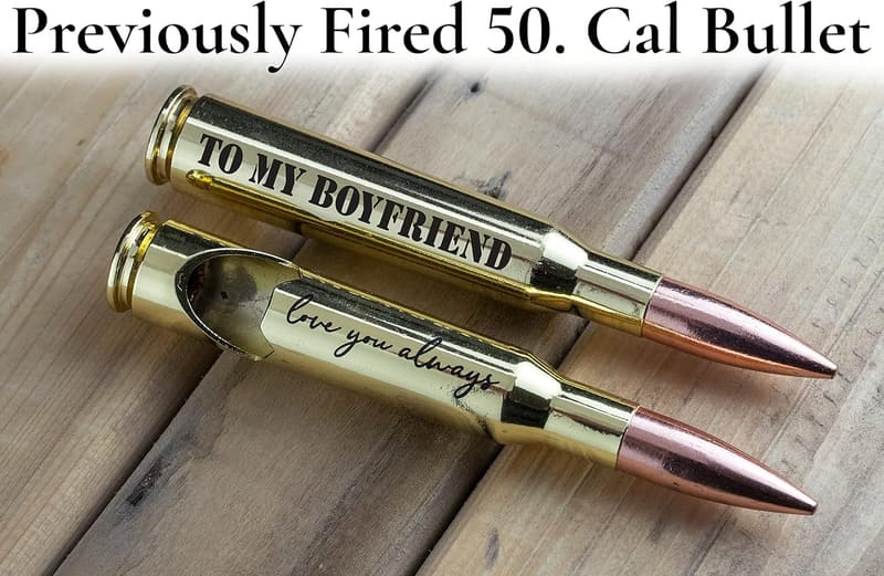6 Month Anniversary 50 Cal Bottle Opener for Boyfriend
