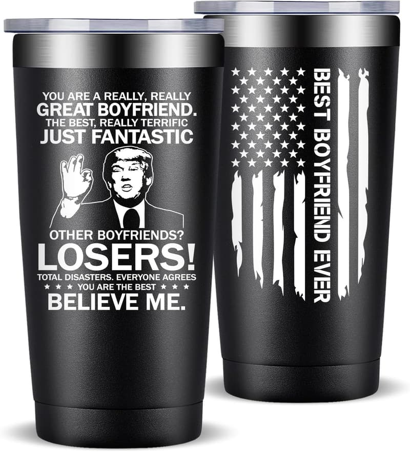 Boyfriend Gift - Engraved Tumbler Cup for Birthdays & Anniversaries