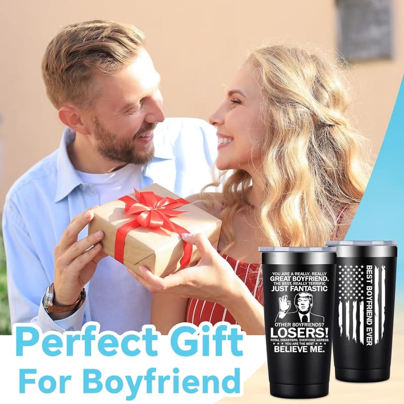 Boyfriend Gift - Engraved Tumbler Cup for Birthdays & Anniversaries