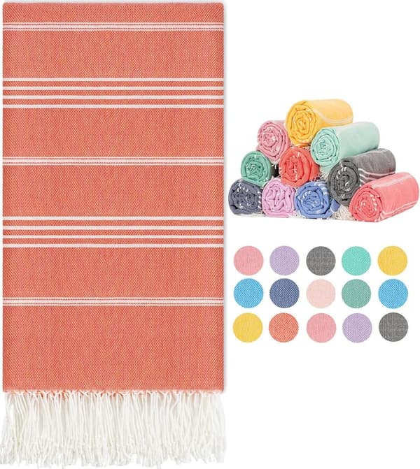 Women's Turkish Beach Towel - Ideal Yoga & Gym Blanket