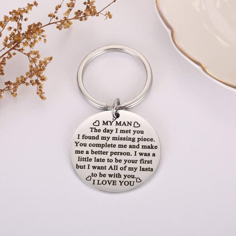 Valentine's Day Keychain for Him - 