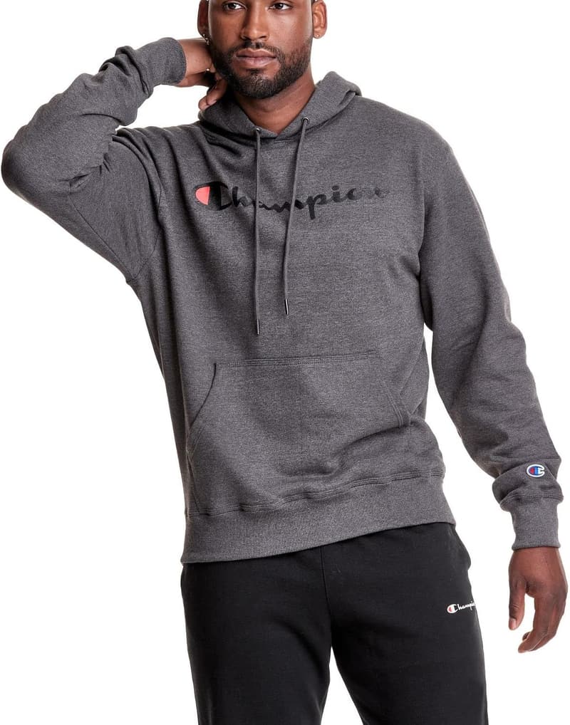 Men's Powerblend Fleece Hoodie - Champion Script Sweatshirt