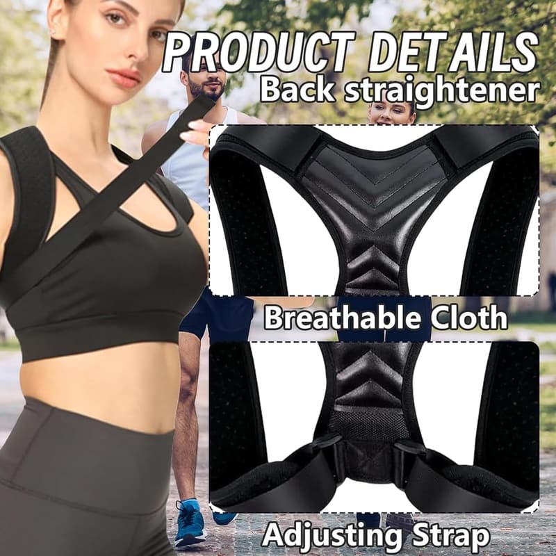 Adjustable Posture Corrector for Back and Neck Pain Relief