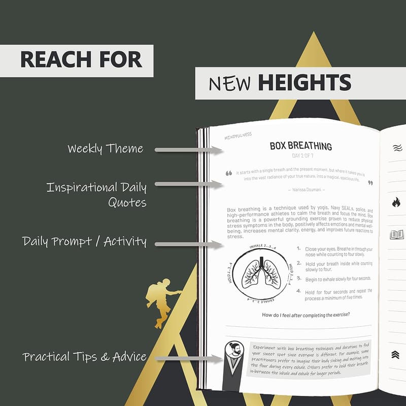 13-Week Mindfulness Journal for Men | A5 Guided Self-Care Gift